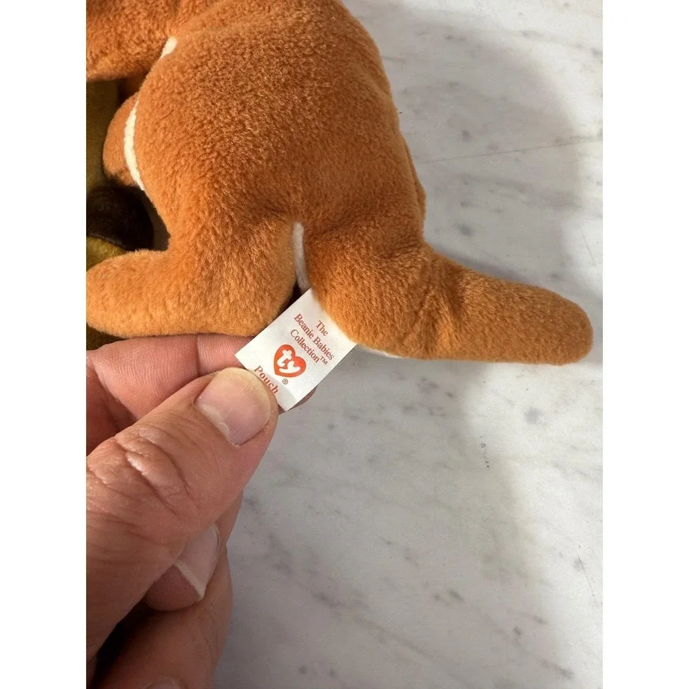 Ty Beanie Babies Lot 3 Millennium Purple Bear Whisper Deer Pouch Kangaroo Tags